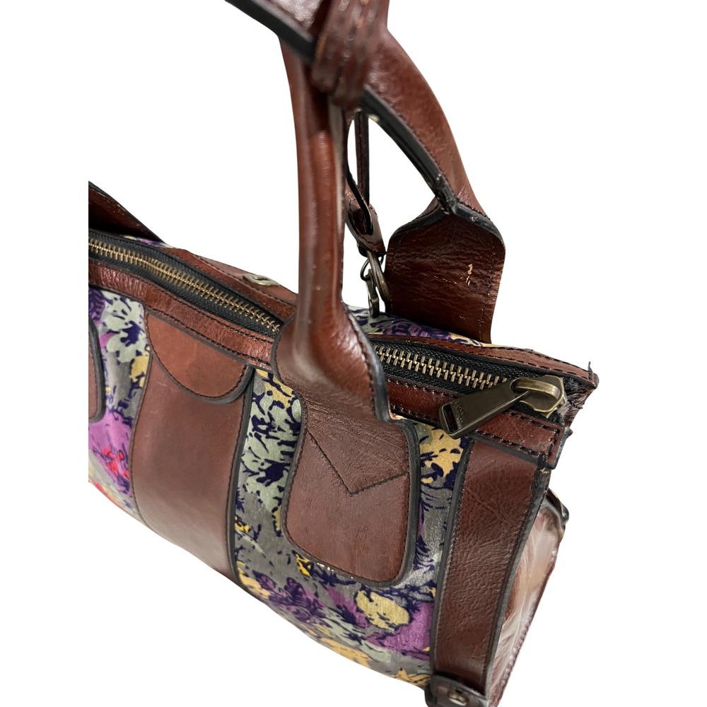 Fossil Vintage Reissue Weekender Leather Satchel Set w/ Matching Wallet Key - Picture 8 of 14